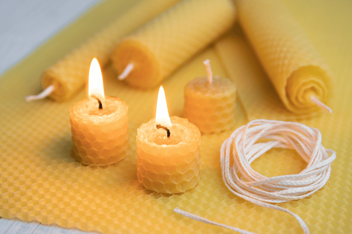 Beeswax Rolled Candles